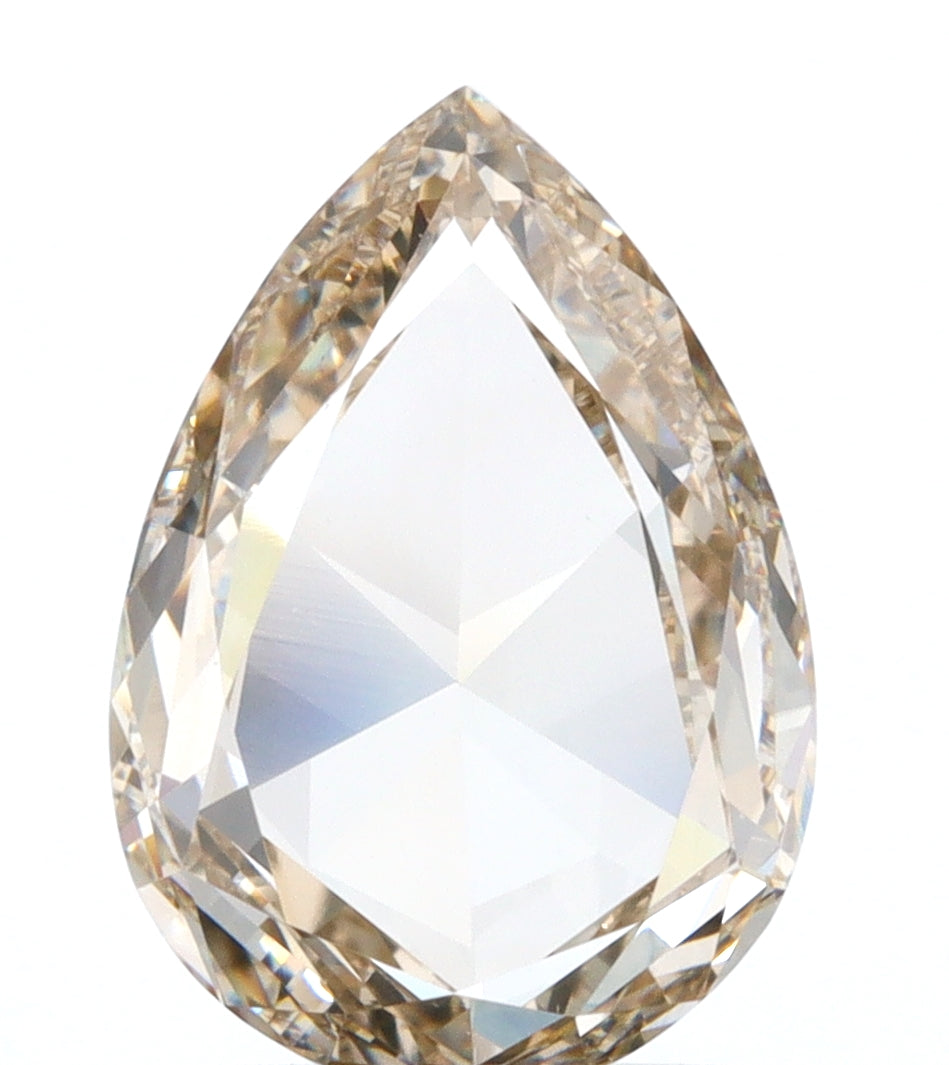 1.18ct | Champagne VVS Pear Shape Rose Cut Diamond-Modern Rustic Diamond