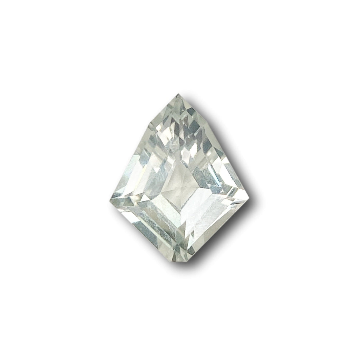 1.18ct | Step Cut Kite Shape White Montana Sapphire-Modern Rustic Diamond