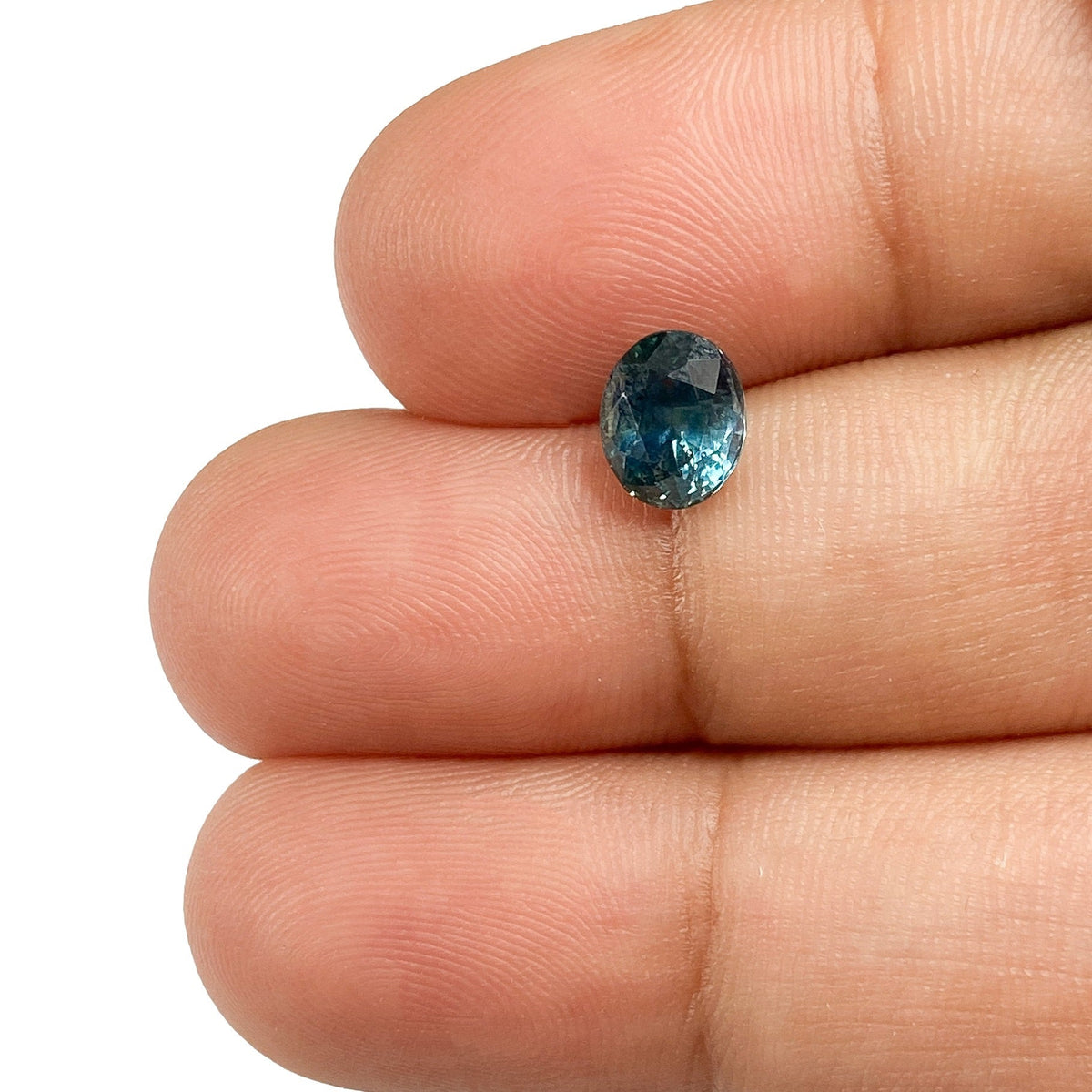 1.19ct | Brilliant Cut Oval Shape Blue Montana Sapphire-Modern Rustic Diamond