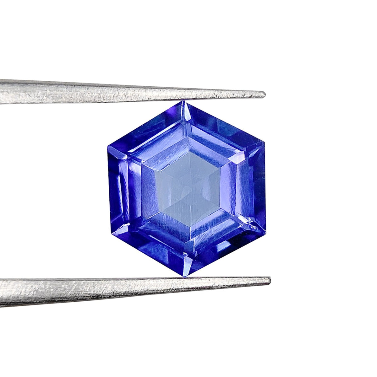 1.19ct | Hexagon Shape Step Cut Tanzanite-Modern Rustic Diamond