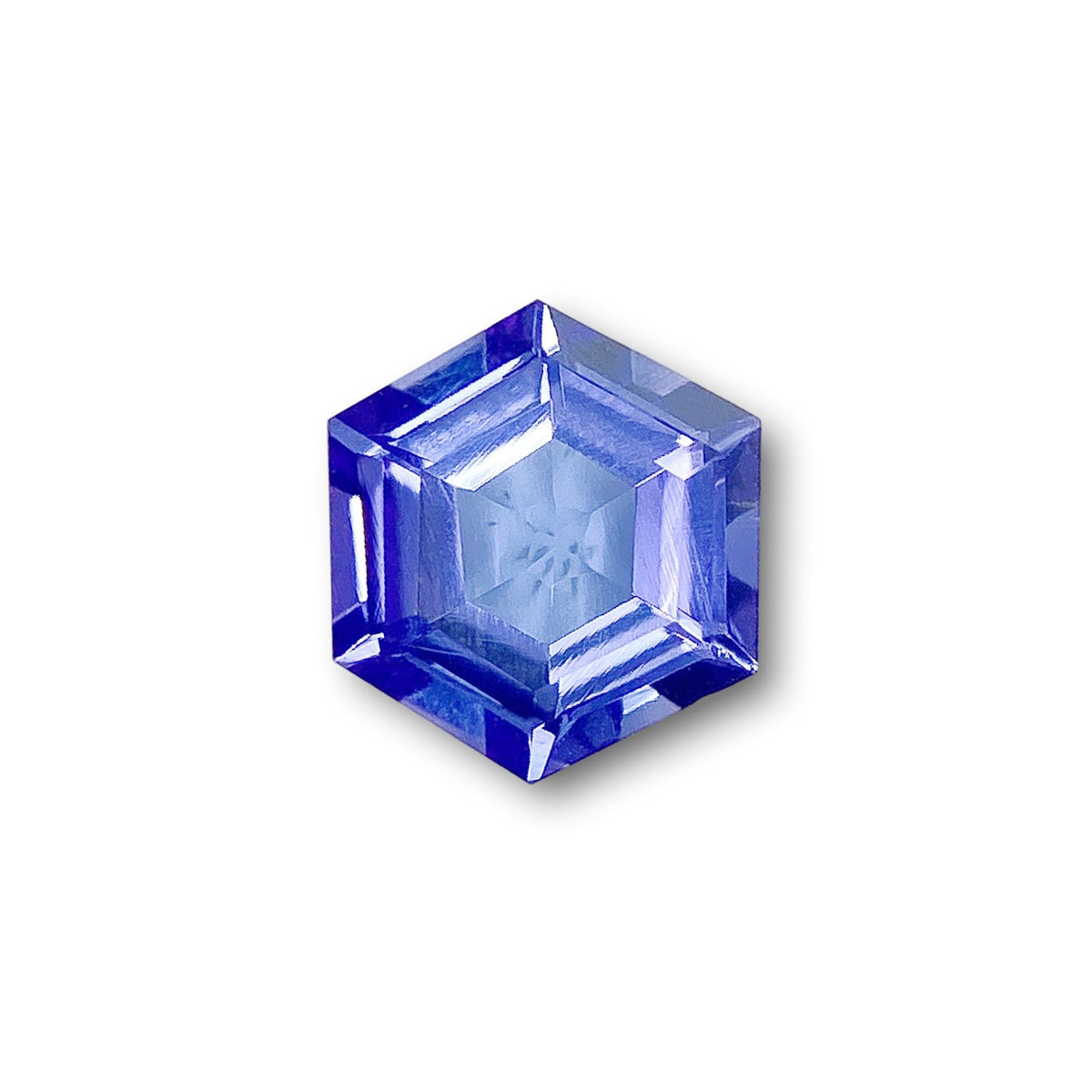 1.19ct | Hexagon Shape Step Cut Tanzanite-Modern Rustic Diamond