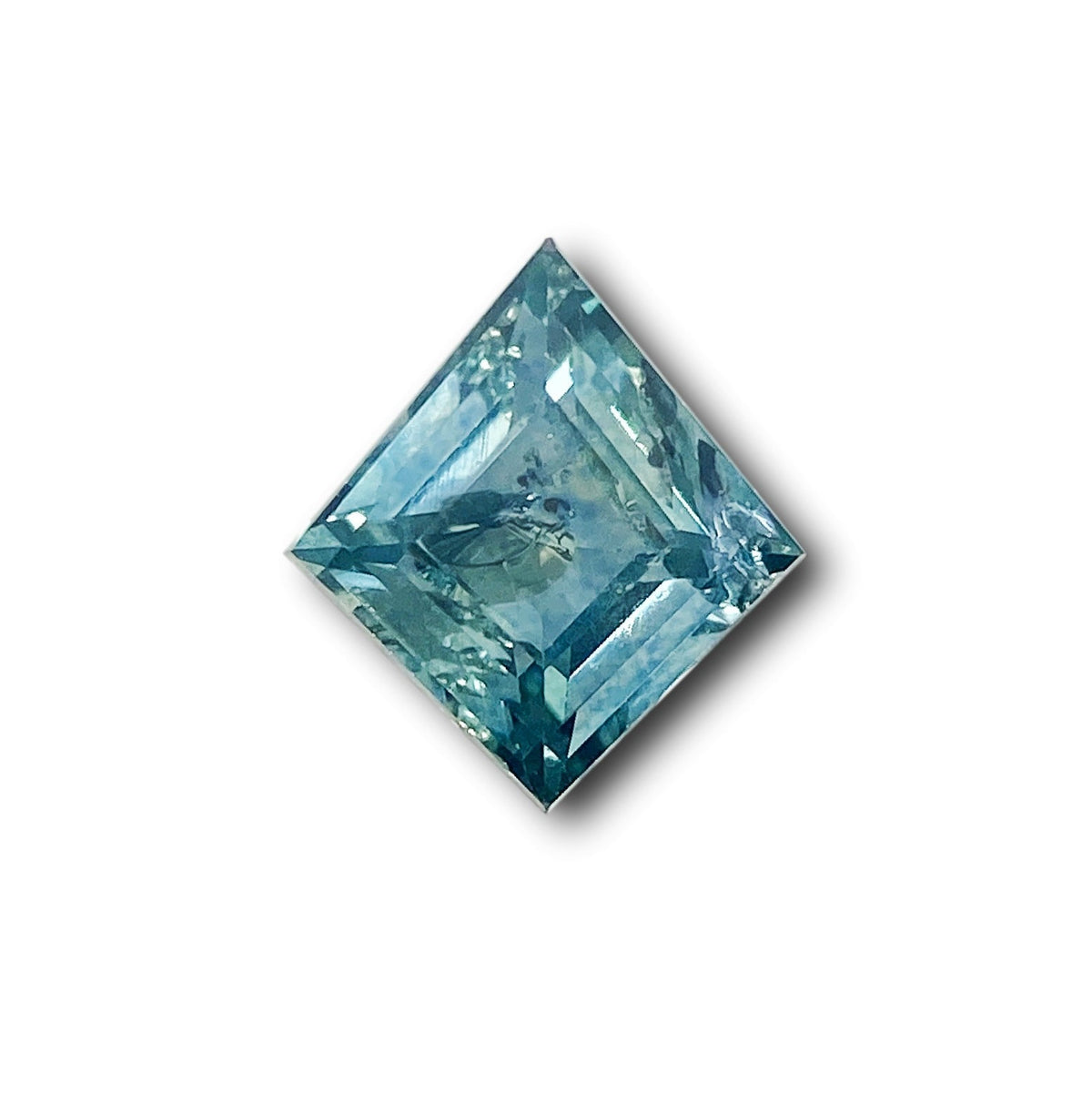 1.19ct | Step Cut Kite Shape Blue Green Montana Sapphire-Modern Rustic Diamond