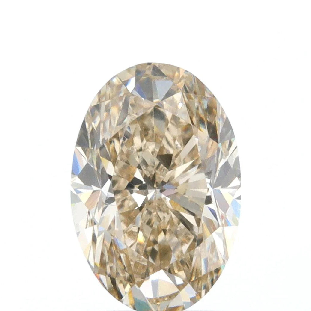 1.01ct | Champagne VVS Oval Shape Brilliant Cut Diamond - Modern Rustic Diamond