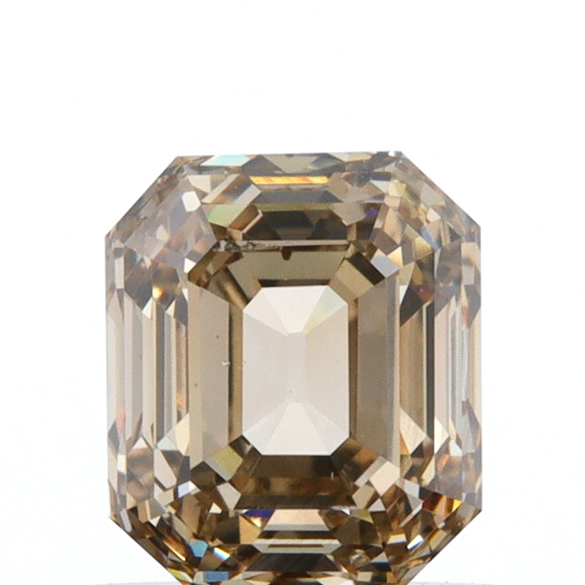 1.01ct | Champagne VS-SI Emerald Shape Step Cut Diamond - Modern Rustic Diamond