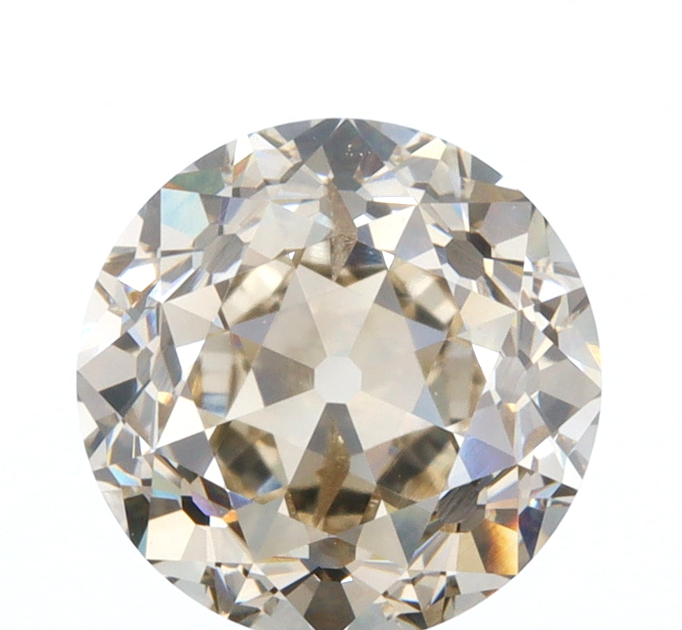 1.51ct | Light Brown VS-SI Round Shape Old European Cut Diamond - Modern Rustic Diamond