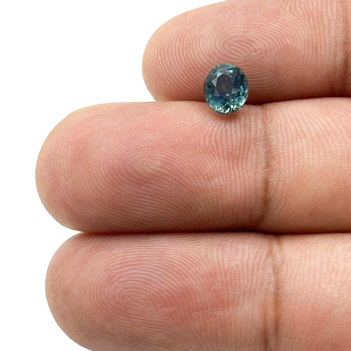 1.20ct | Brilliant Cut Oval Shape Blue Montana Sapphire-Modern Rustic Diamond