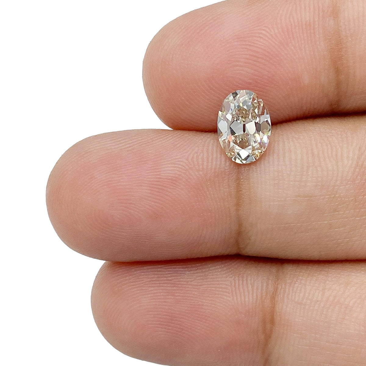 1.20ct | Champagne VS-SI Oval Shape Old Mine Cut Diamond-Modern Rustic Diamond