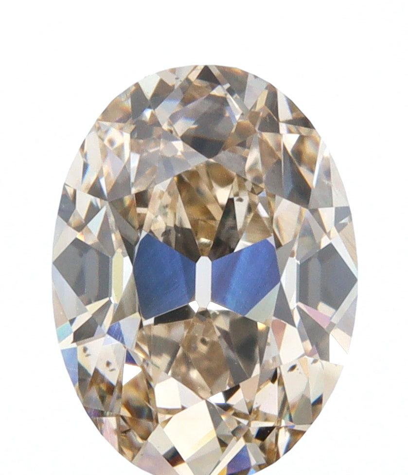 1.20ct | Champagne VS-SI Oval Shape Old Mine Cut Diamond-Modern Rustic Diamond