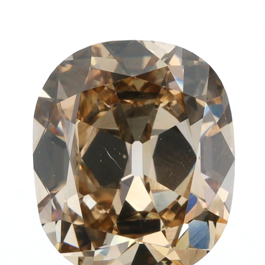 1.20ct | Champagne VVS Cushion Shape Old Mine Cut Diamond-Modern Rustic Diamond