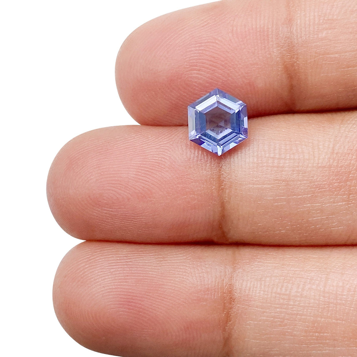 1.20ct | Hexagon Shape Step Cut Tanzanite-Modern Rustic Diamond