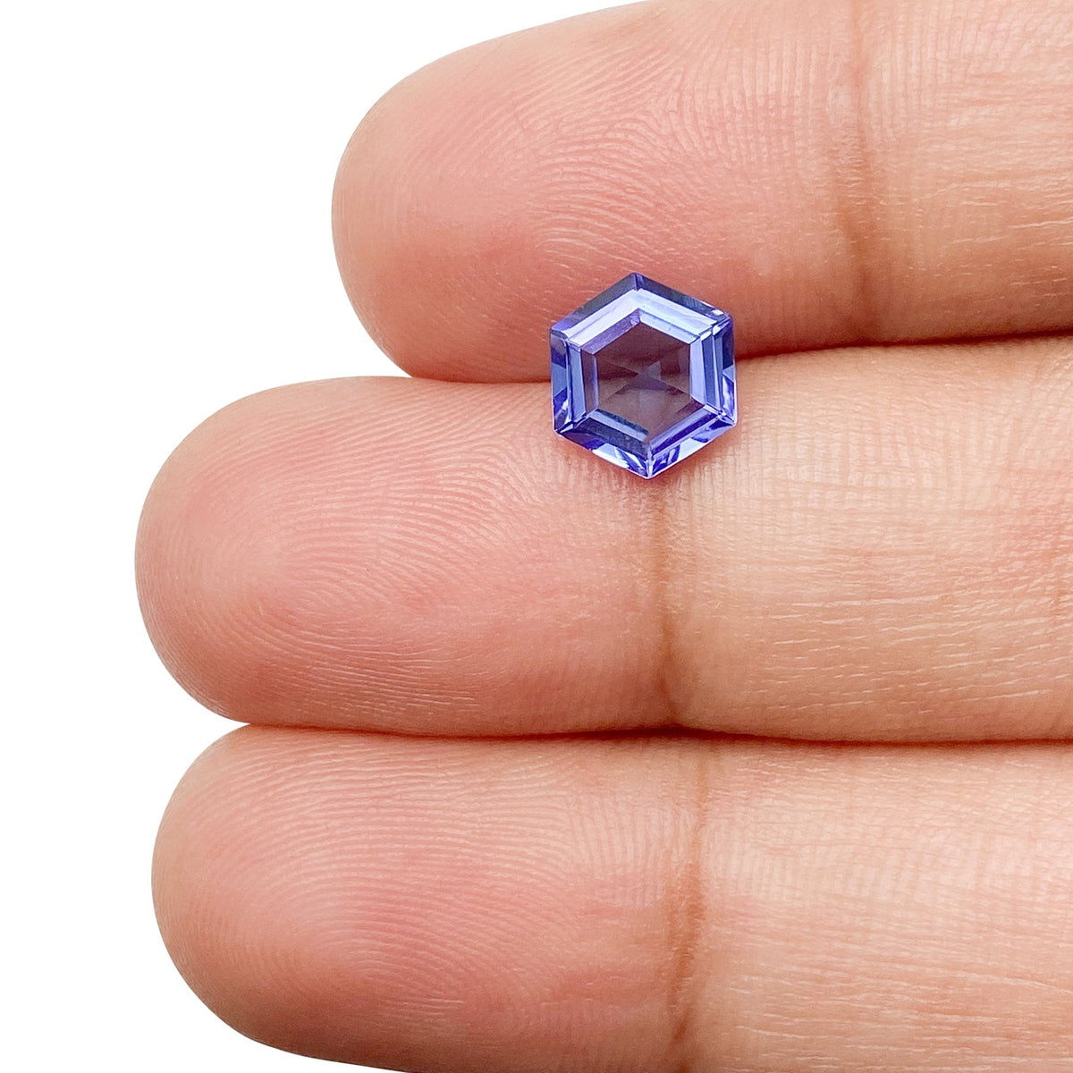 1.20ct | Hexagon Shape Step Cut Tanzanite-Modern Rustic Diamond