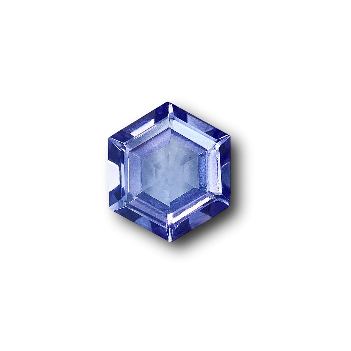 1.20ct | Hexagon Shape Step Cut Tanzanite-Modern Rustic Diamond