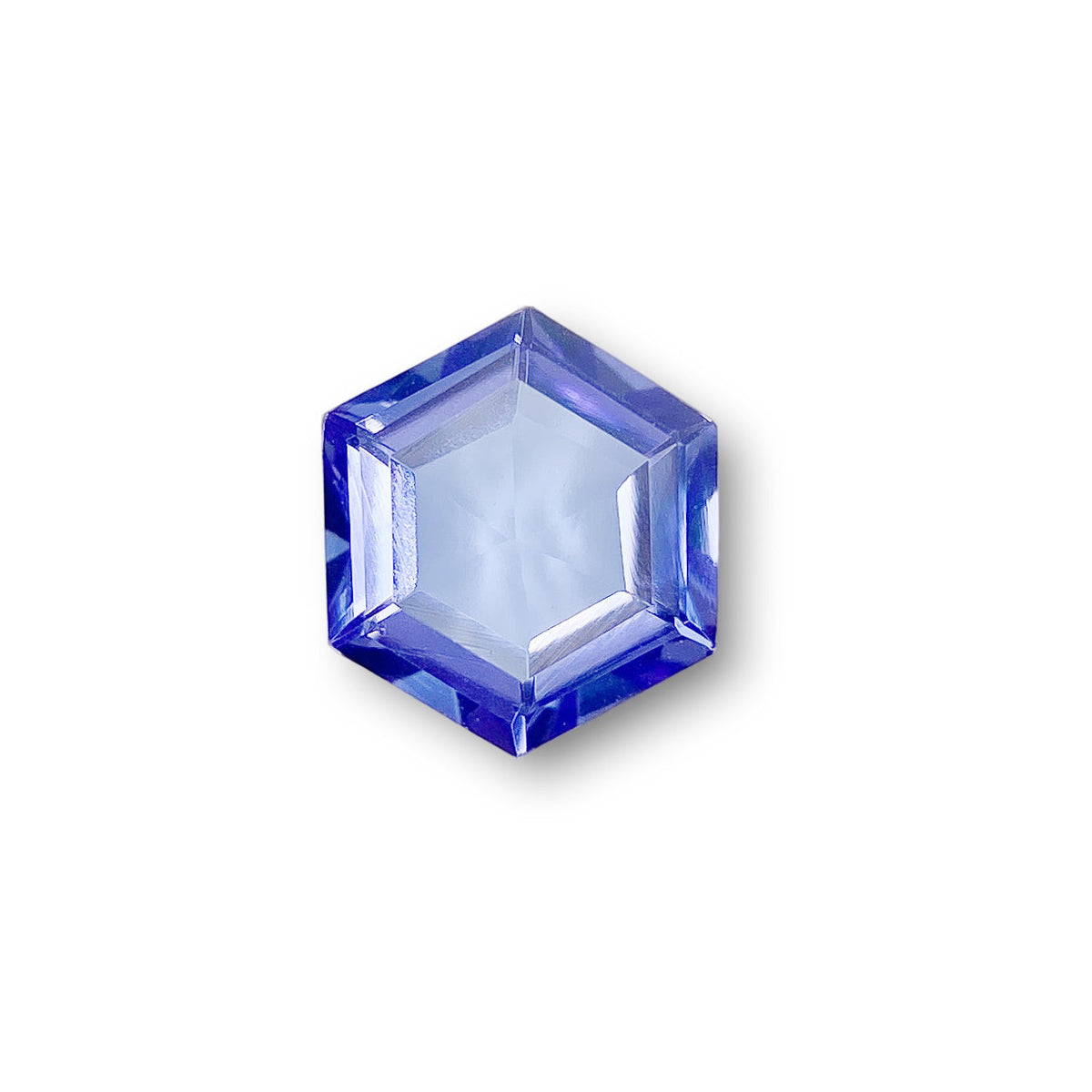 1.20ct | Hexagon Shape Step Cut Tanzanite-Modern Rustic Diamond