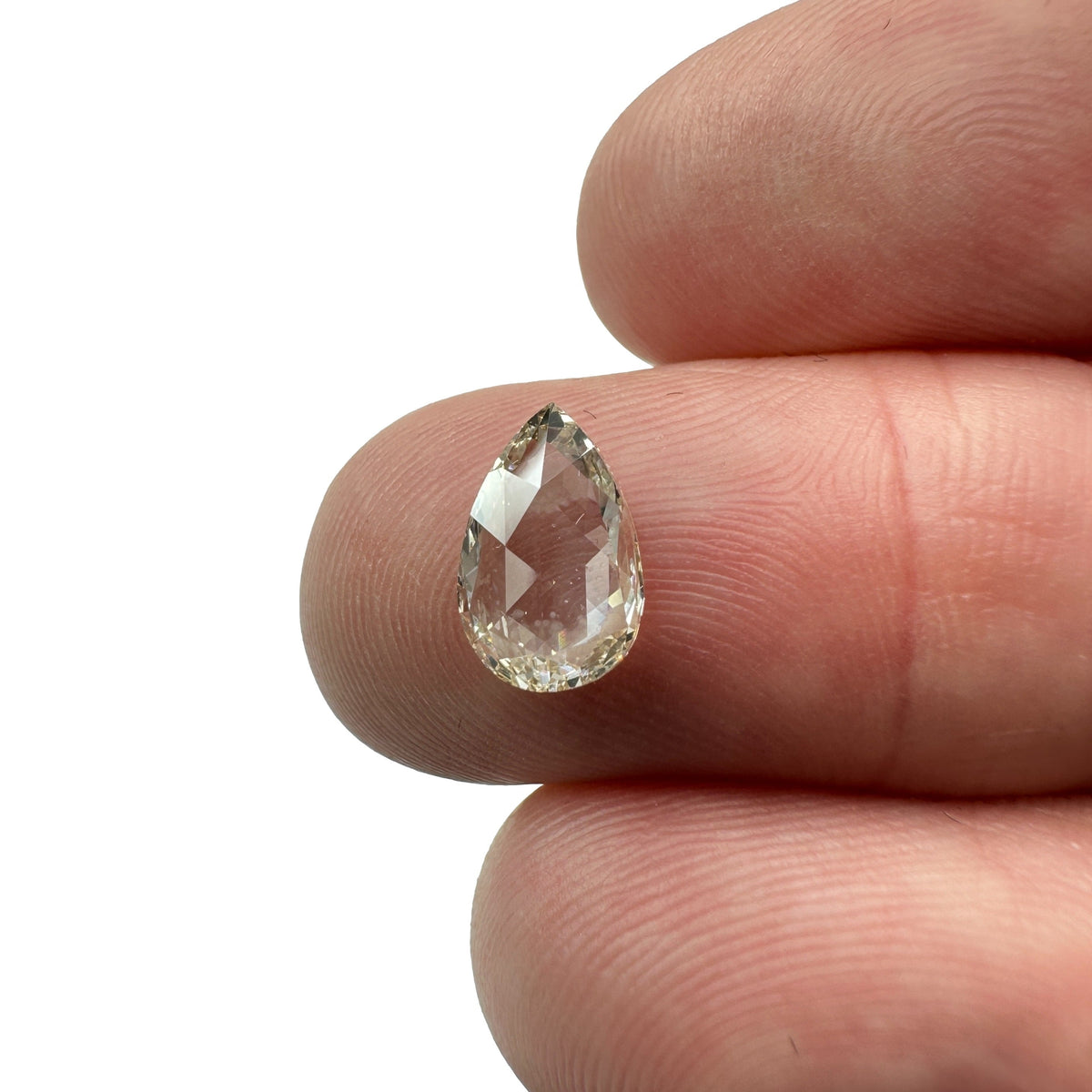 1.22ct | Champagne VVS Pear Shape Rose Cut Diamond-Modern Rustic Diamond