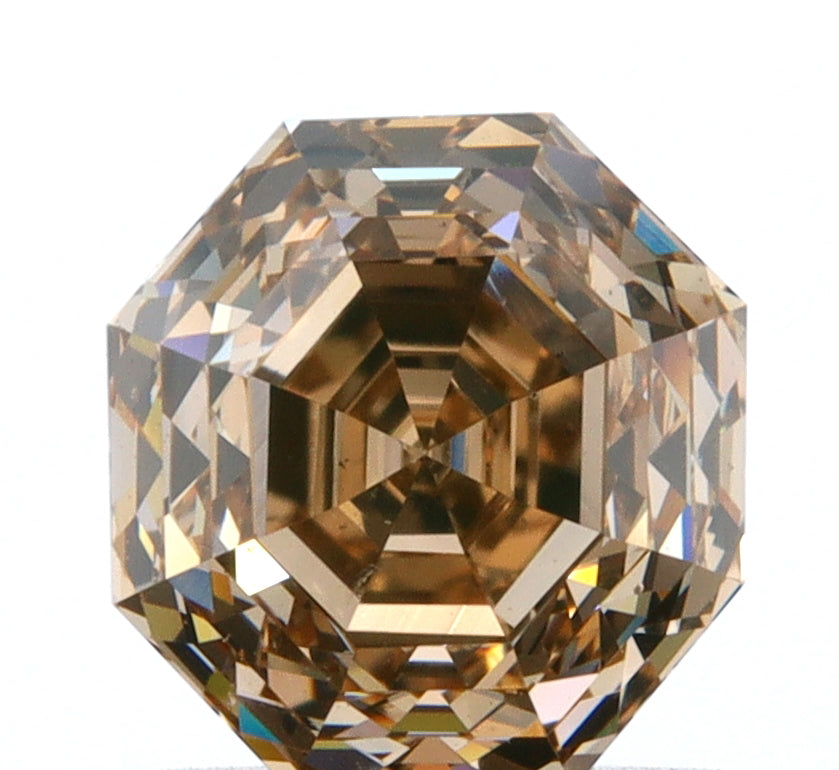 1.23ct | Champagne VS Octagonal Shape Step Cut Diamond-Modern Rustic Diamond