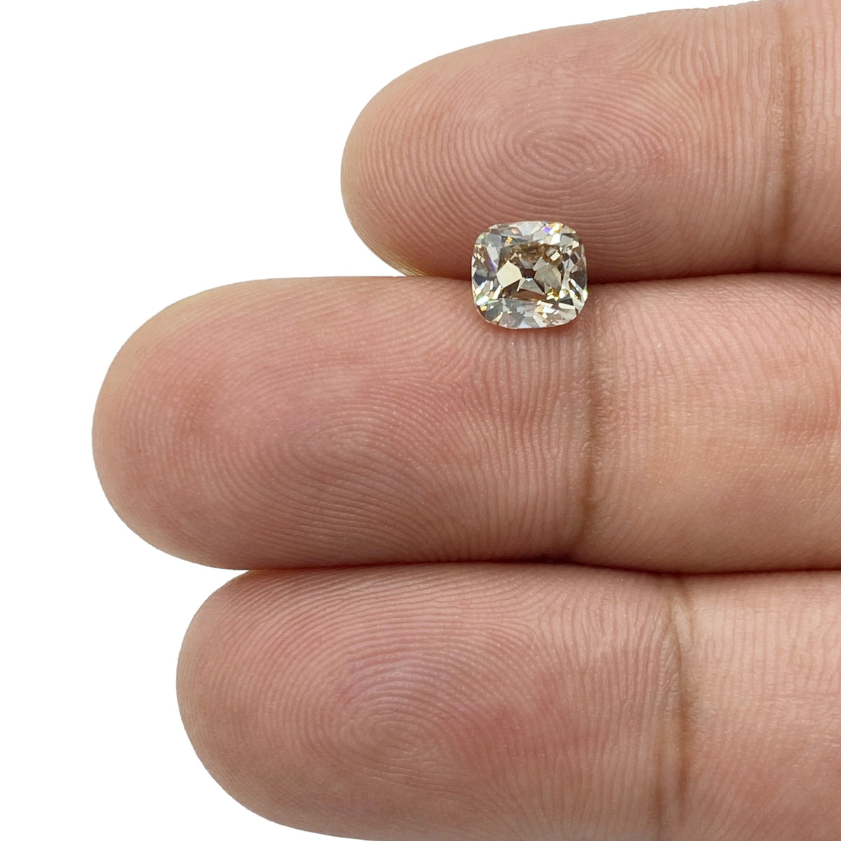 1.23ct | Champagne VVS Cushion Shape Old Mine Cut Diamond-Modern Rustic Diamond