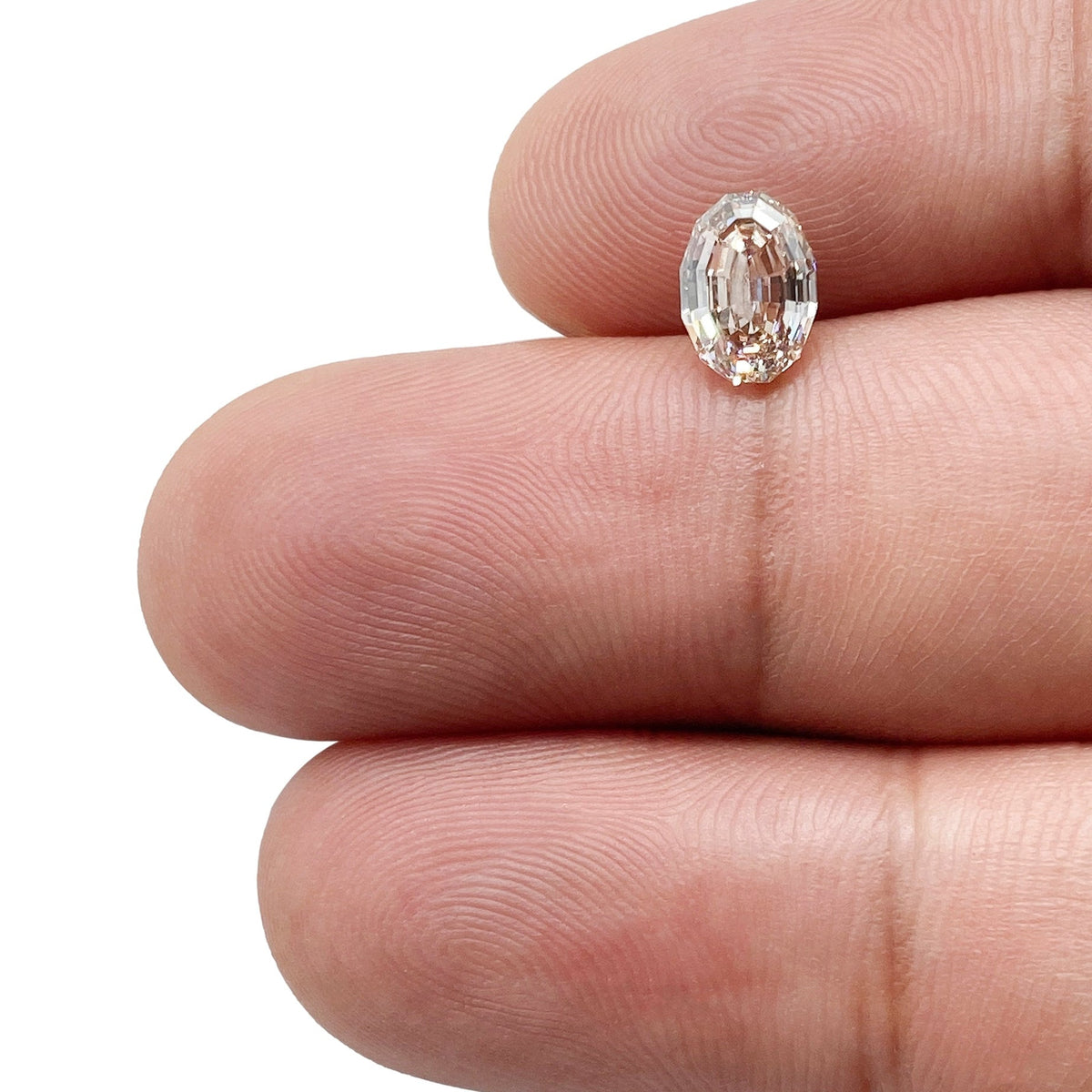 1.23ct | Champagne VVS Oval Shape Step Cut Diamond-Modern Rustic Diamond