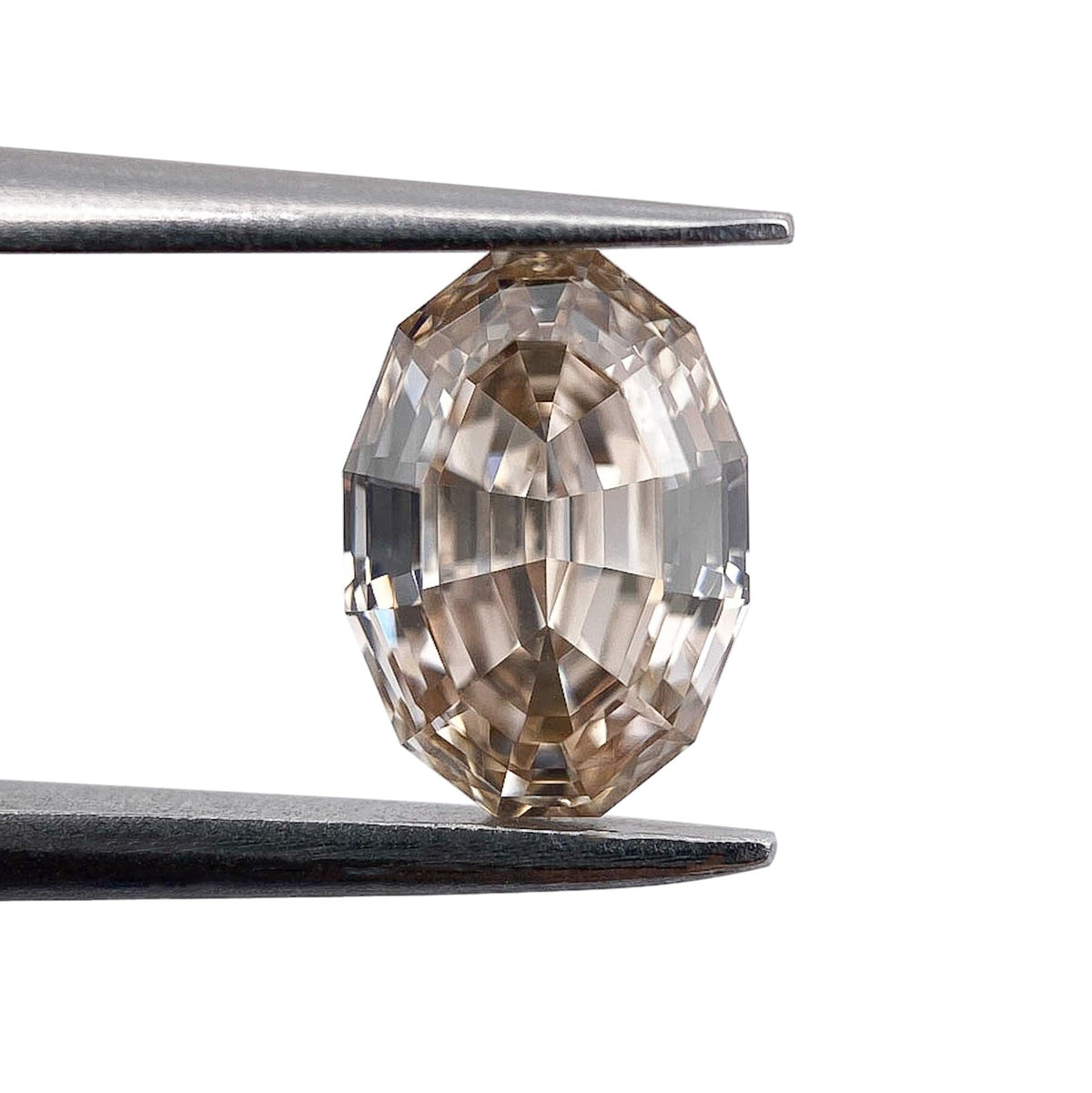 1.23ct | Champagne VVS Oval Shape Step Cut Diamond-Modern Rustic Diamond