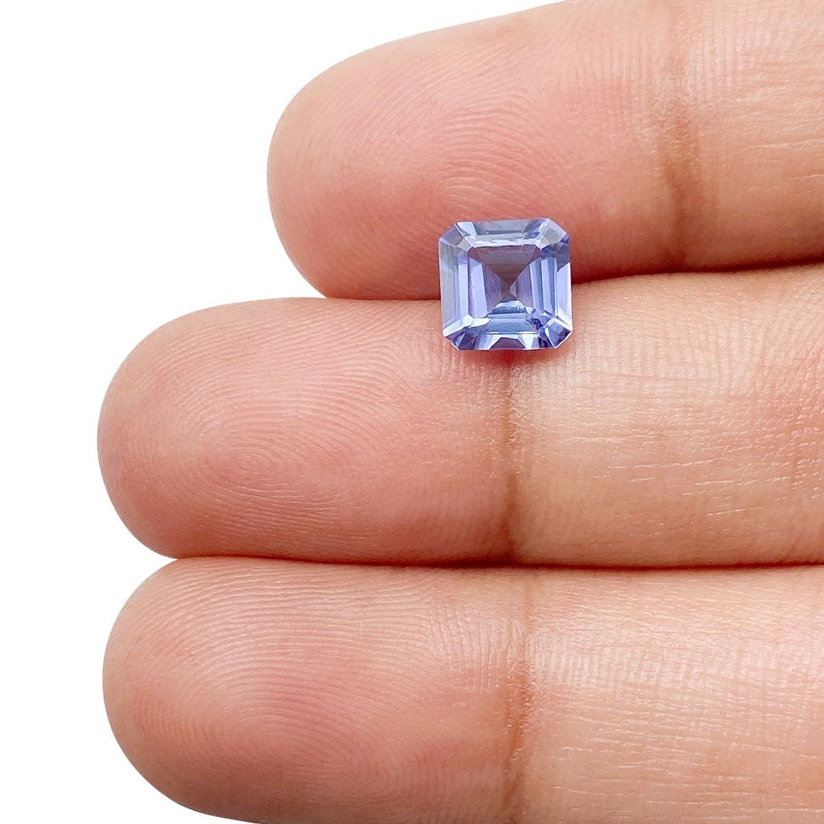 1.24ct | Asscher Shape Step Cut Tanzanite-Modern Rustic Diamond