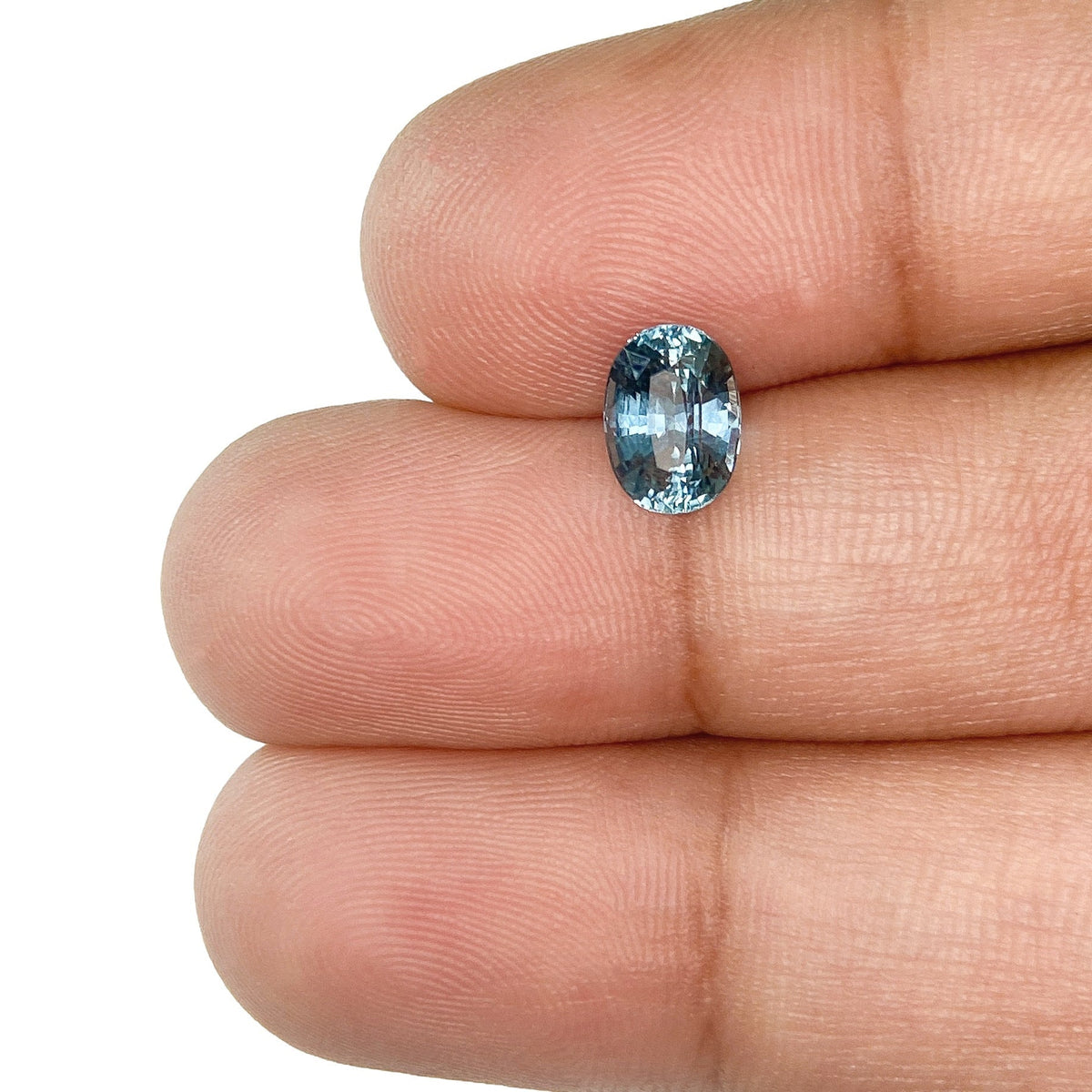 1.24ct | Brilliant Cut Oval Shape Blue Sapphire-Modern Rustic Diamond
