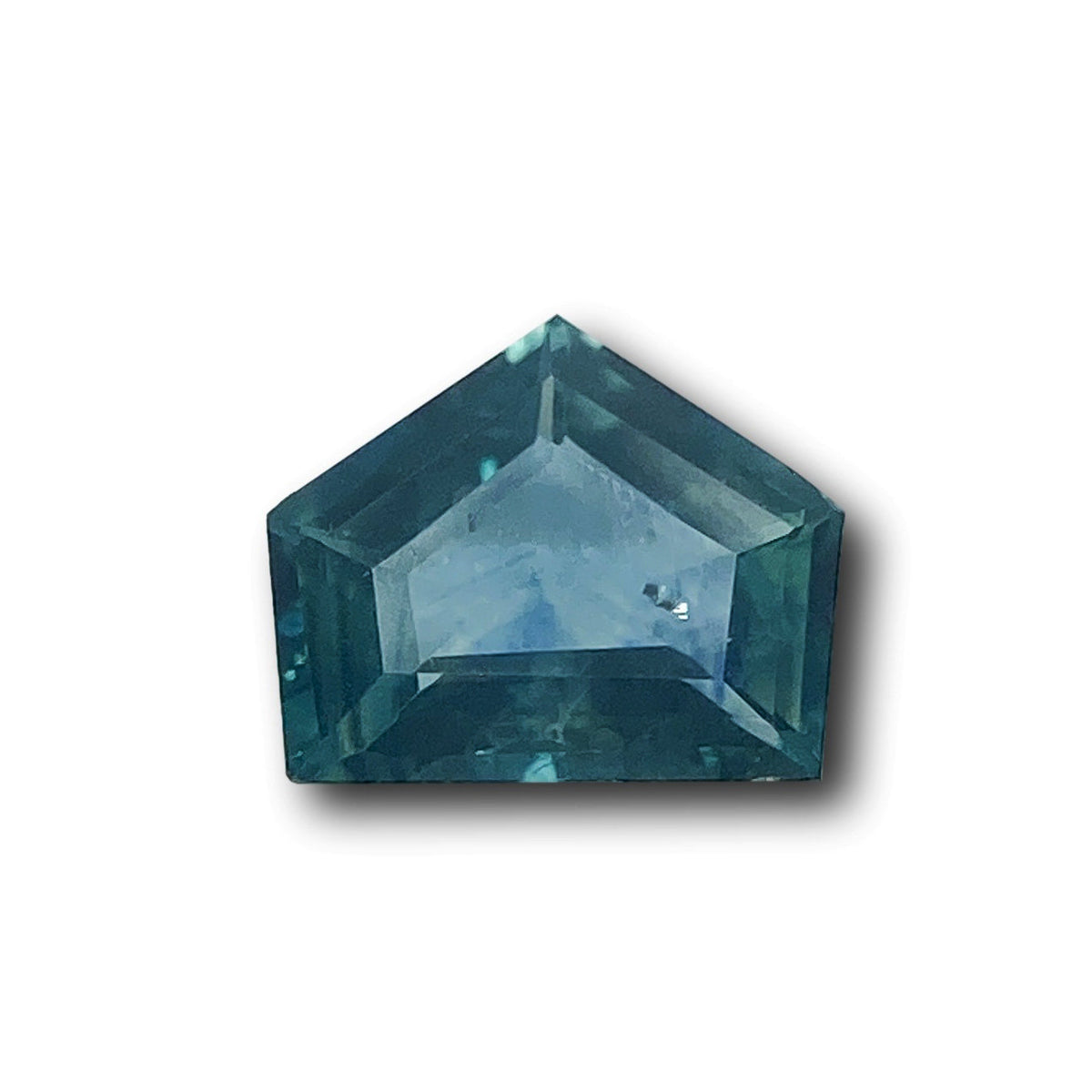 1.26ct | Step Cut Shield Shape Blue Montana Sapphire-Modern Rustic Diamond