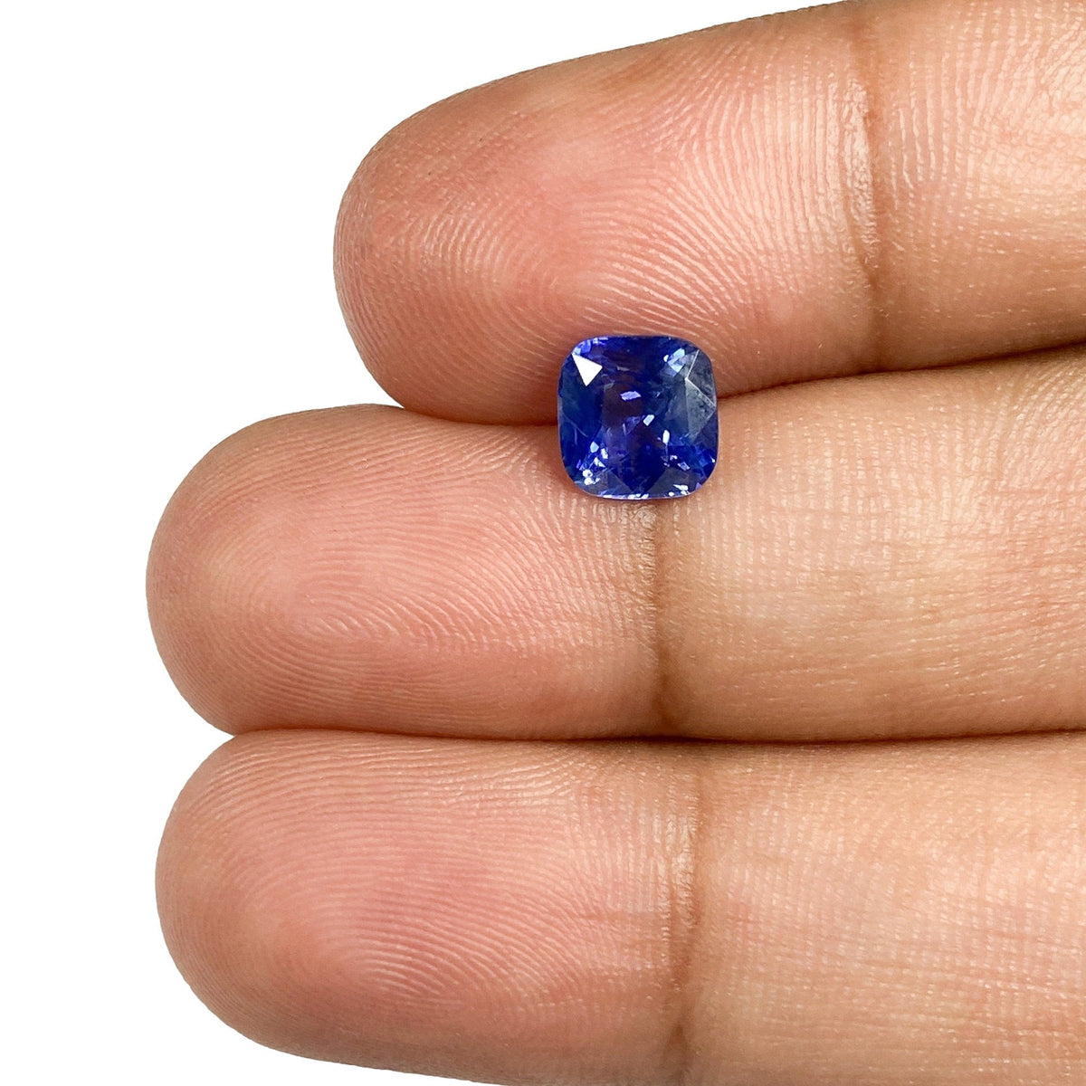 1.27ct | Brilliant Cut Cushion Shape Blue Sapphire-Modern Rustic Diamond