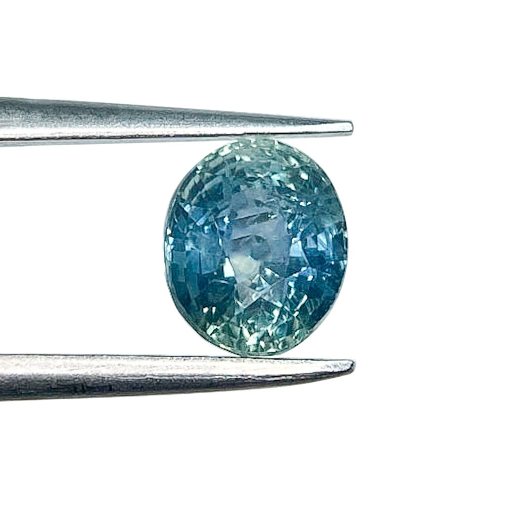 1.27ct | Brilliant Cut Oval Shape Blue Montana Sapphire-Modern Rustic Diamond