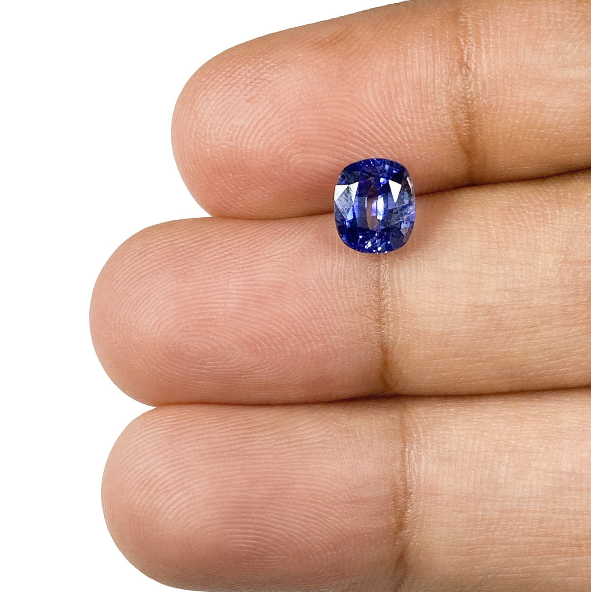 1.28ct | Brilliant Cut Cushion Shape Blue Sapphire-Modern Rustic Diamond