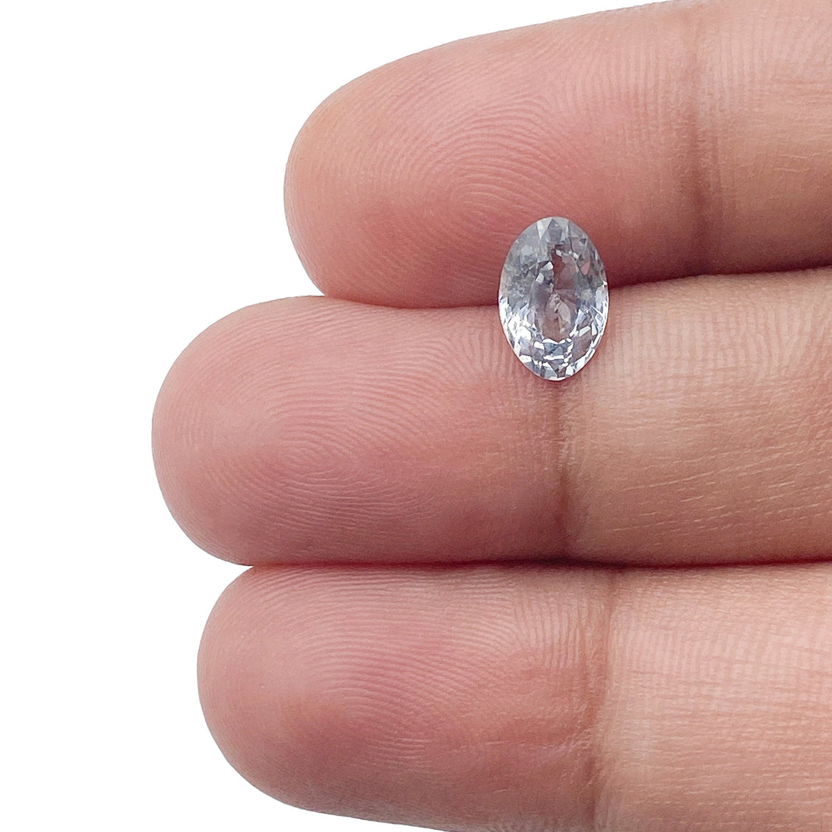 1.31ct | Brilliant Cut Moval Shape Lt. Blue Montana Sapphire-Modern Rustic Diamond