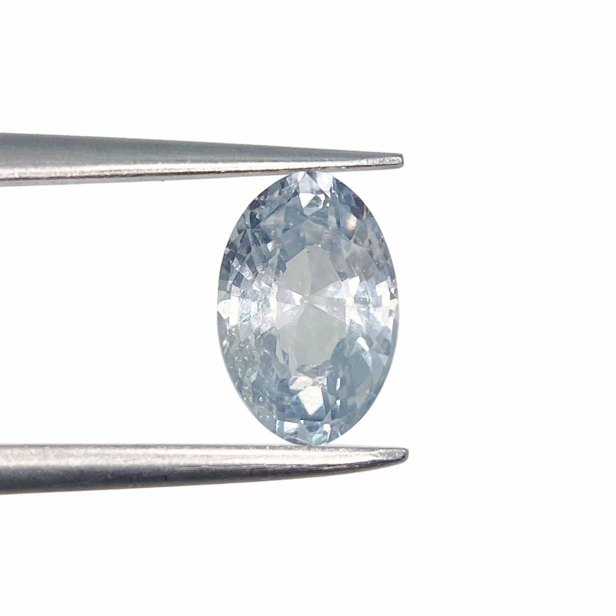 1.31ct | Brilliant Cut Moval Shape Lt. Blue Montana Sapphire-Modern Rustic Diamond