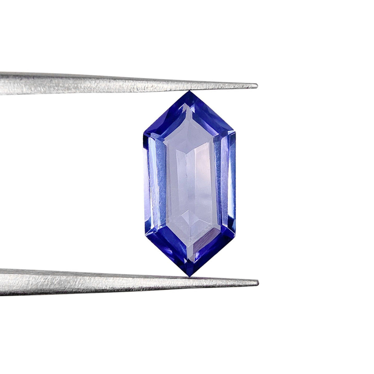 1.31ct | Hexagon Shape Step Cut Tanzanite-Modern Rustic Diamond