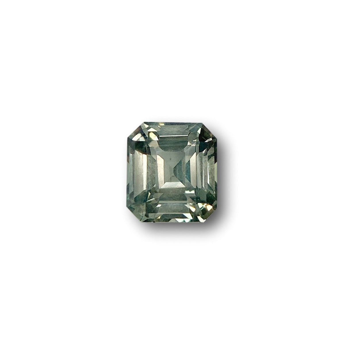 1.32ct | Asscher Cut Green Sapphire-Modern Rustic Diamond