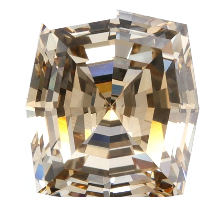 1.34ct | Champagne VVS Octagonal Shape Step Cut Diamond-Modern Rustic Diamond