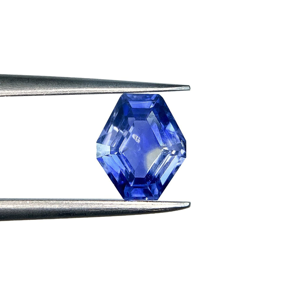 1.34ct | Step Cut Hexagon Shape Blue Sapphire-Modern Rustic Diamond