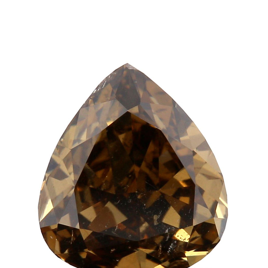 1.01ct | Cognac VS-SI Pear Shape Brilliant Cut Diamond - Modern Rustic Diamond