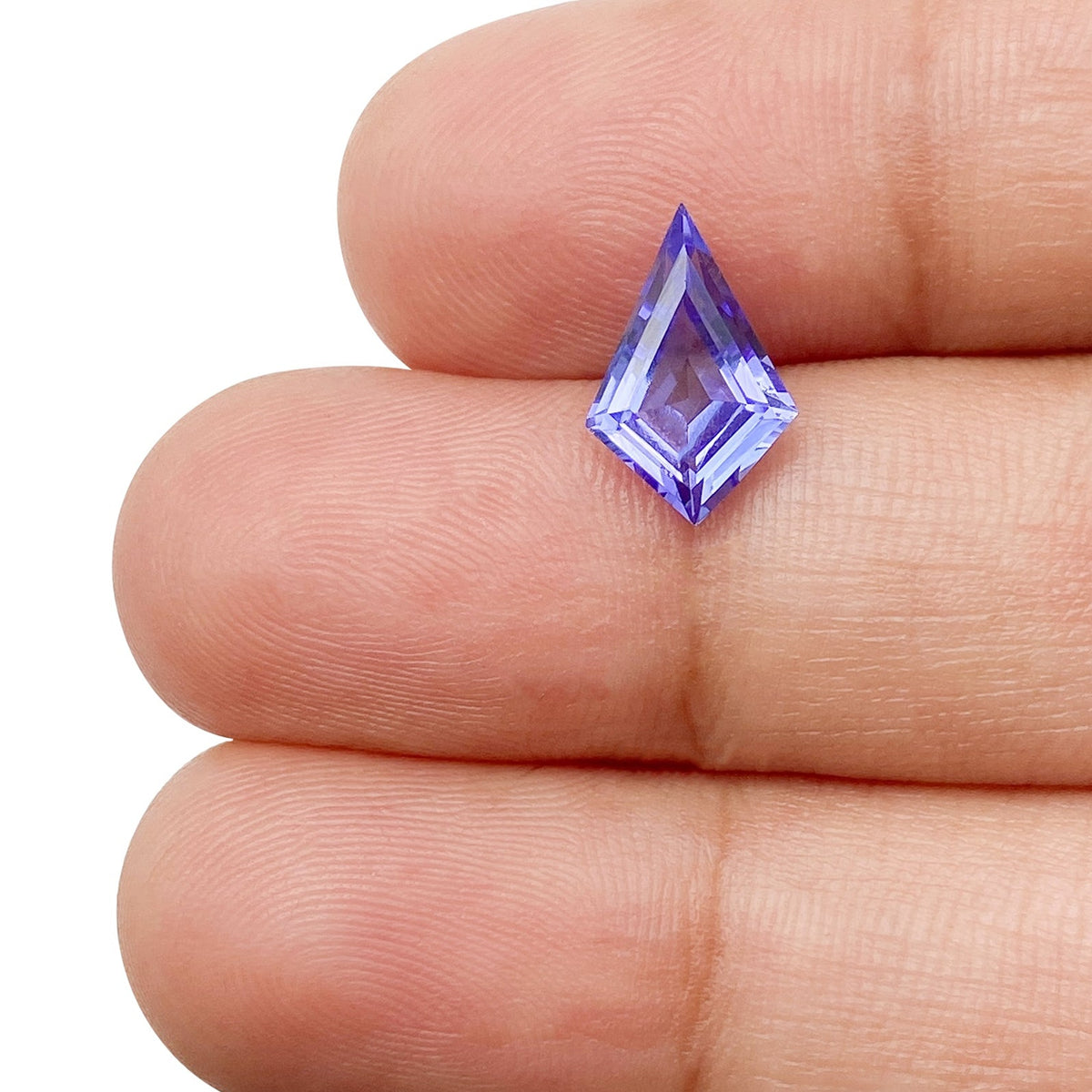 1.39ct | Kite Shape Step Cut Tanzanite-Modern Rustic Diamond