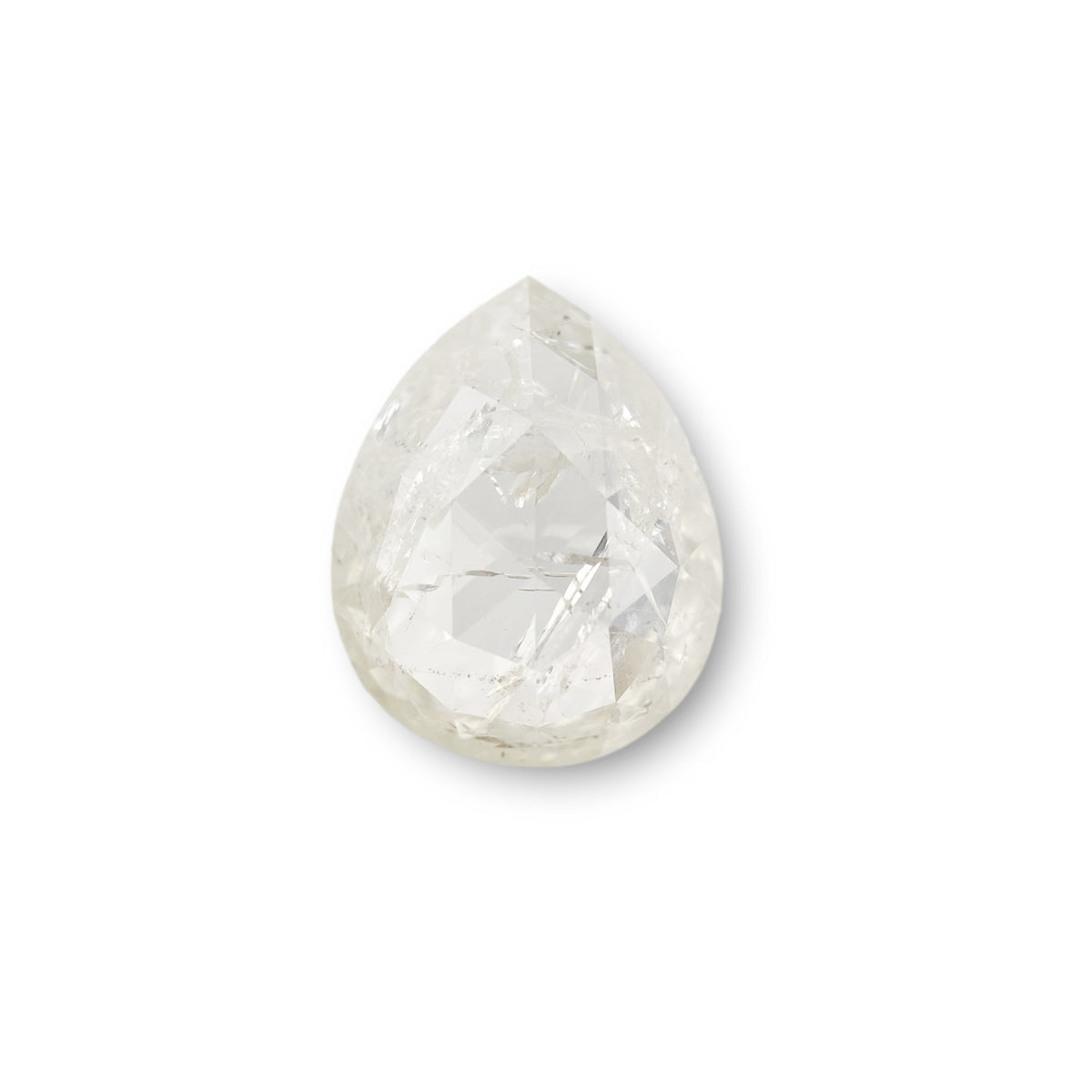 1.93ct | Rustic Pear Shape Rose Cut Diamond - Modern Rustic Diamond