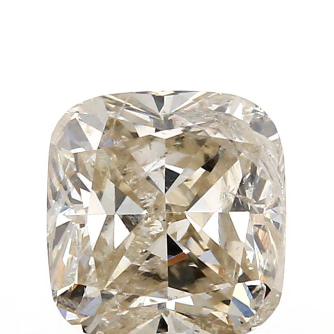 0.91ct | Light Brown SI Cushion Shape Brilliant Cut Diamond - Modern Rustic Diamond