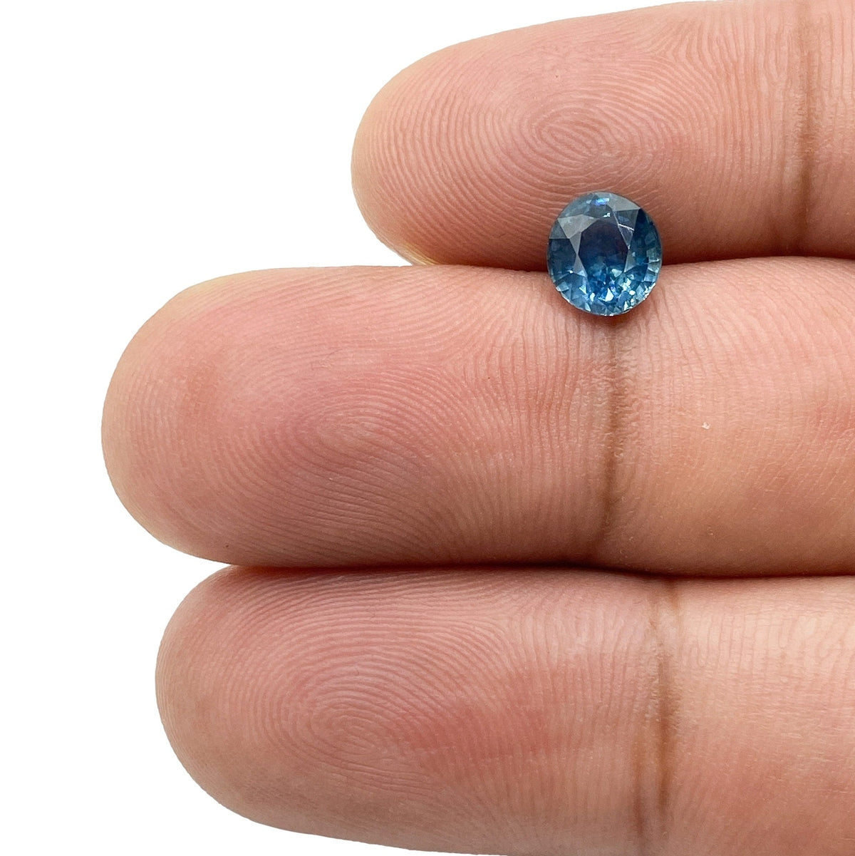 1.40ct | Brilliant Cut Oval Shape Blue Montana Sapphire-Modern Rustic Diamond