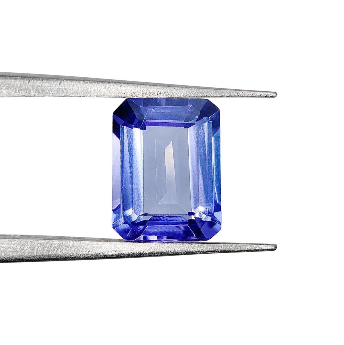 1.44ct | Emerald Shape Step Cut Tanzanite-Modern Rustic Diamond