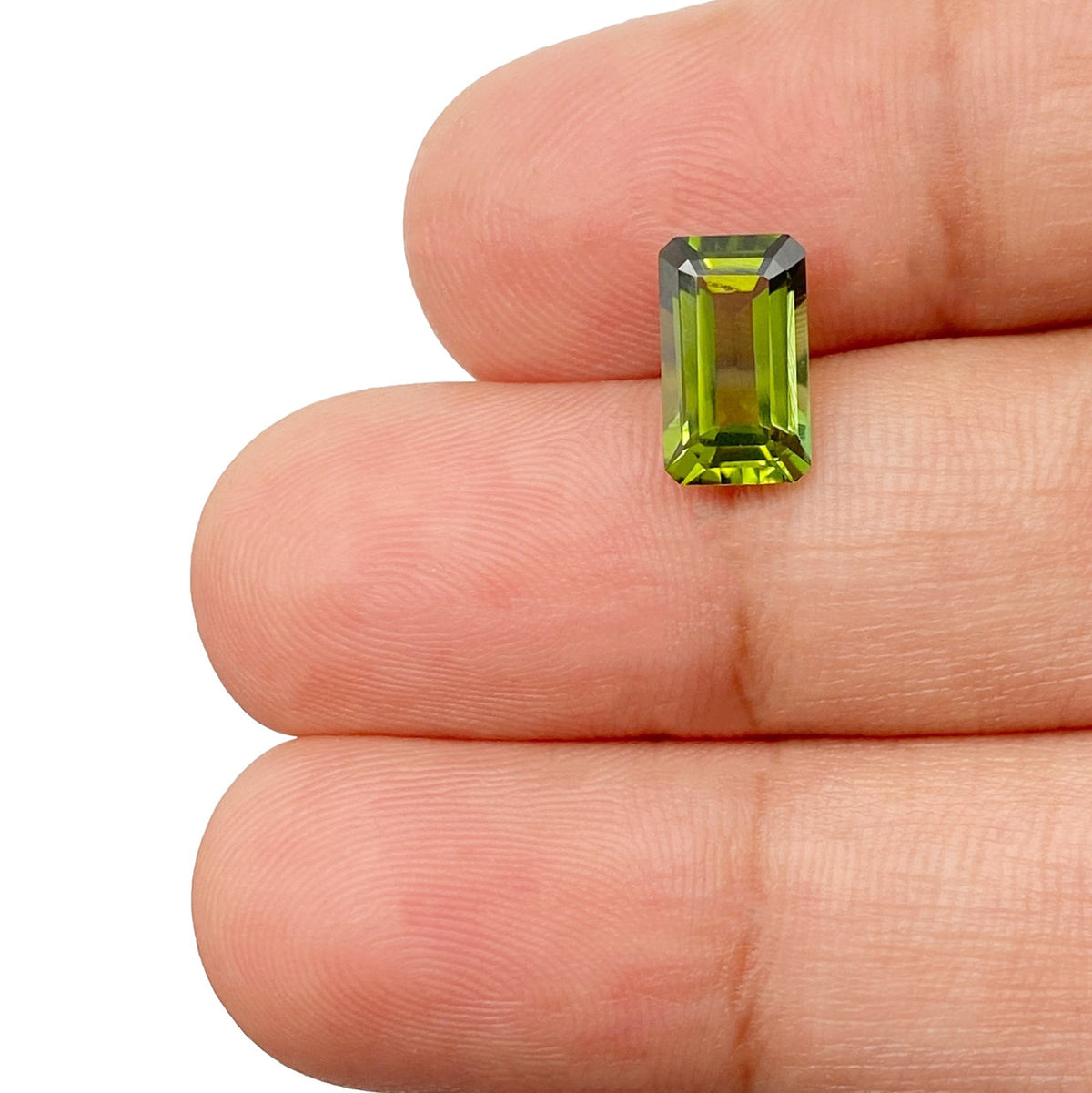 1.44ct | Emerald Shape Step Cut Tourmaline-Modern Rustic Diamond