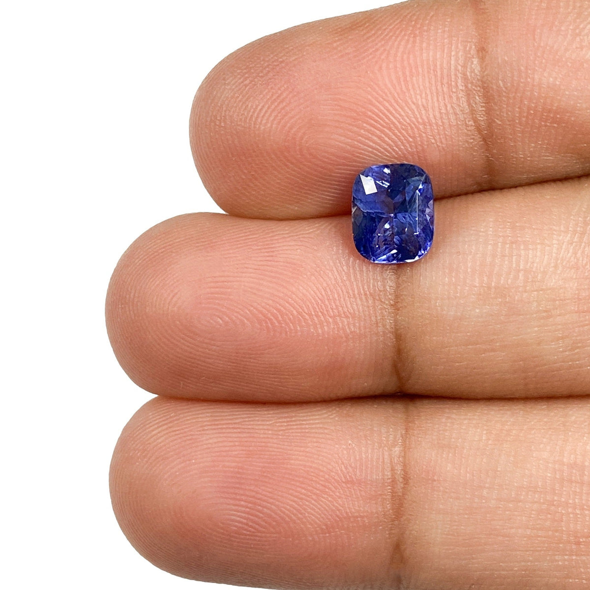 1.47ct | Brilliant Cut Cushion Shape Blue Sapphire-Modern Rustic Diamond