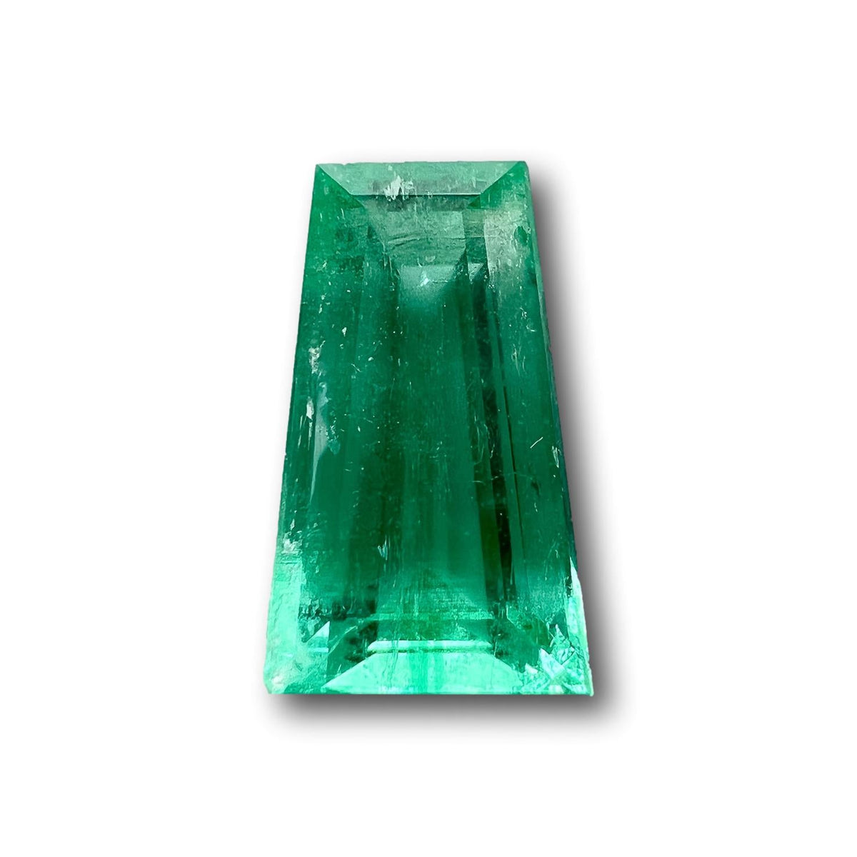 1.47ct | Step Cut Trapezoid Shape Muzo Origin Emerald-Modern Rustic Diamond