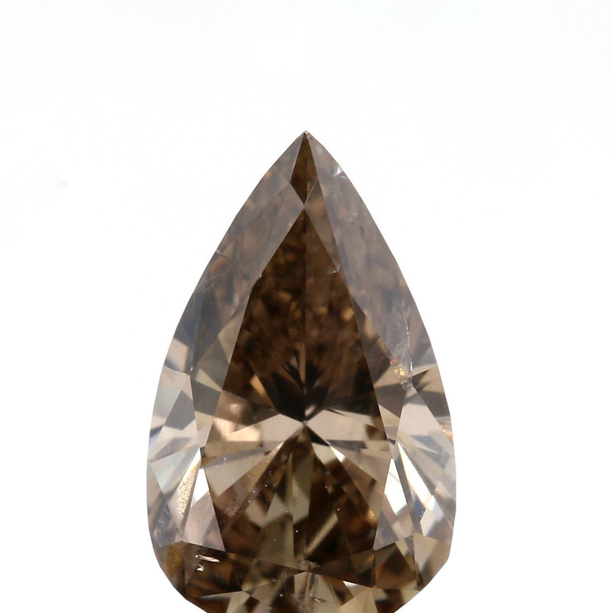 1.12ct | Cognac VS-SI Pear Shape Brilliant Cut Diamond - Modern Rustic Diamond