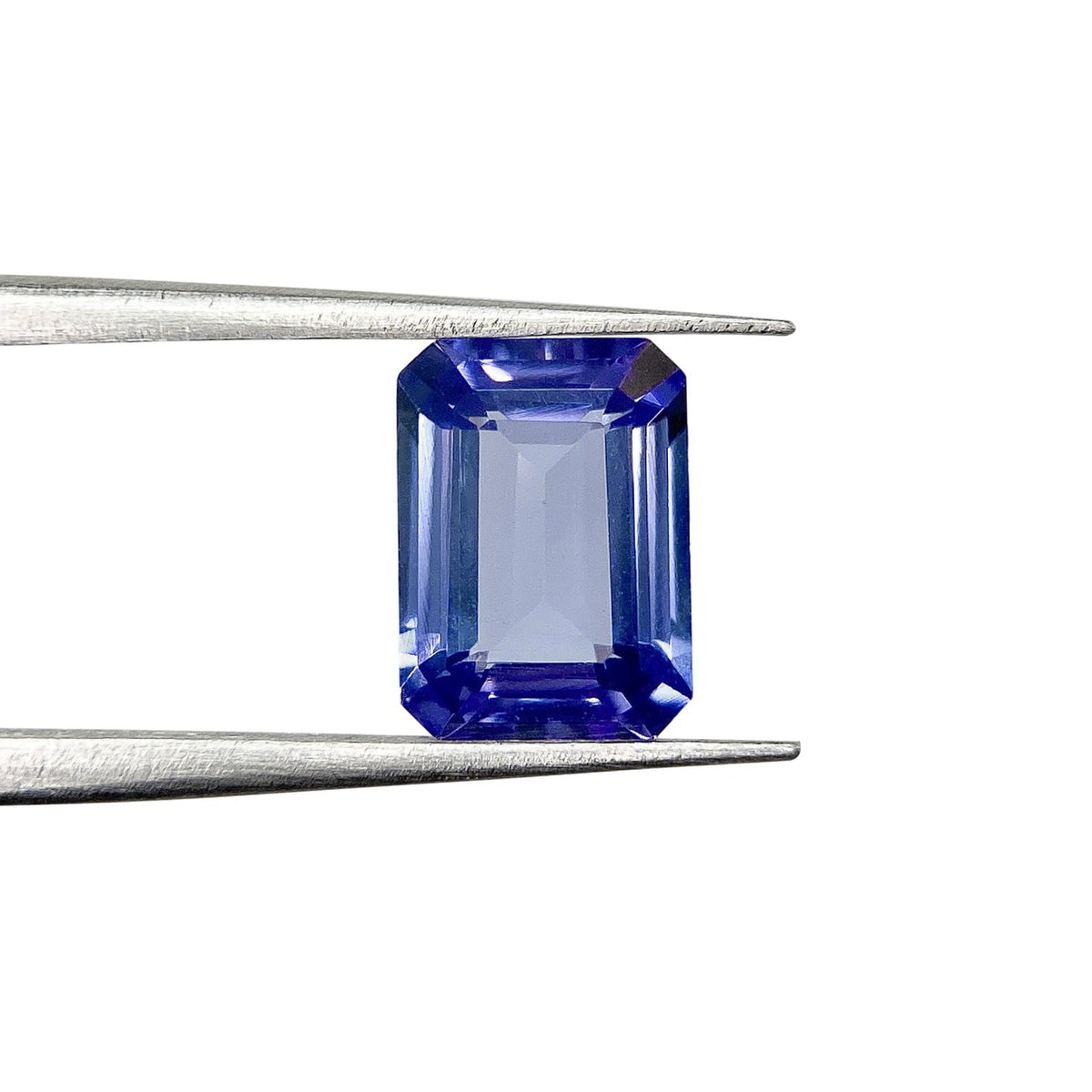 1.48ct | Emerald Shape Step Cut Tanzanite-Modern Rustic Diamond