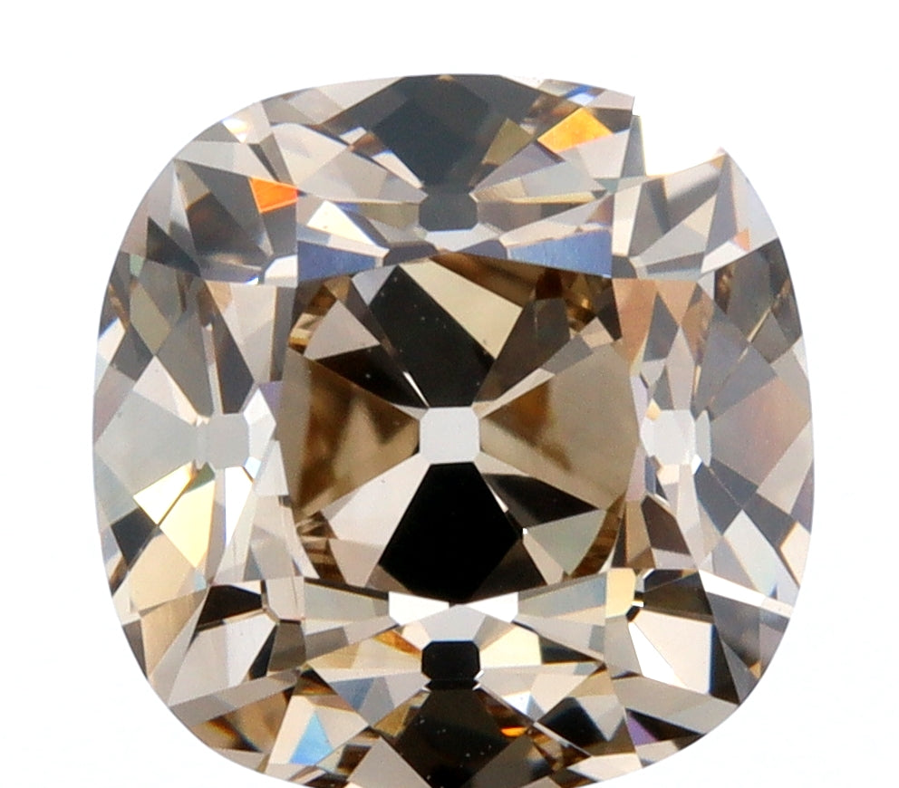 1.49ct | Champagne VVS Cushion Shape Old Mine Cut Diamond-Modern Rustic Diamond