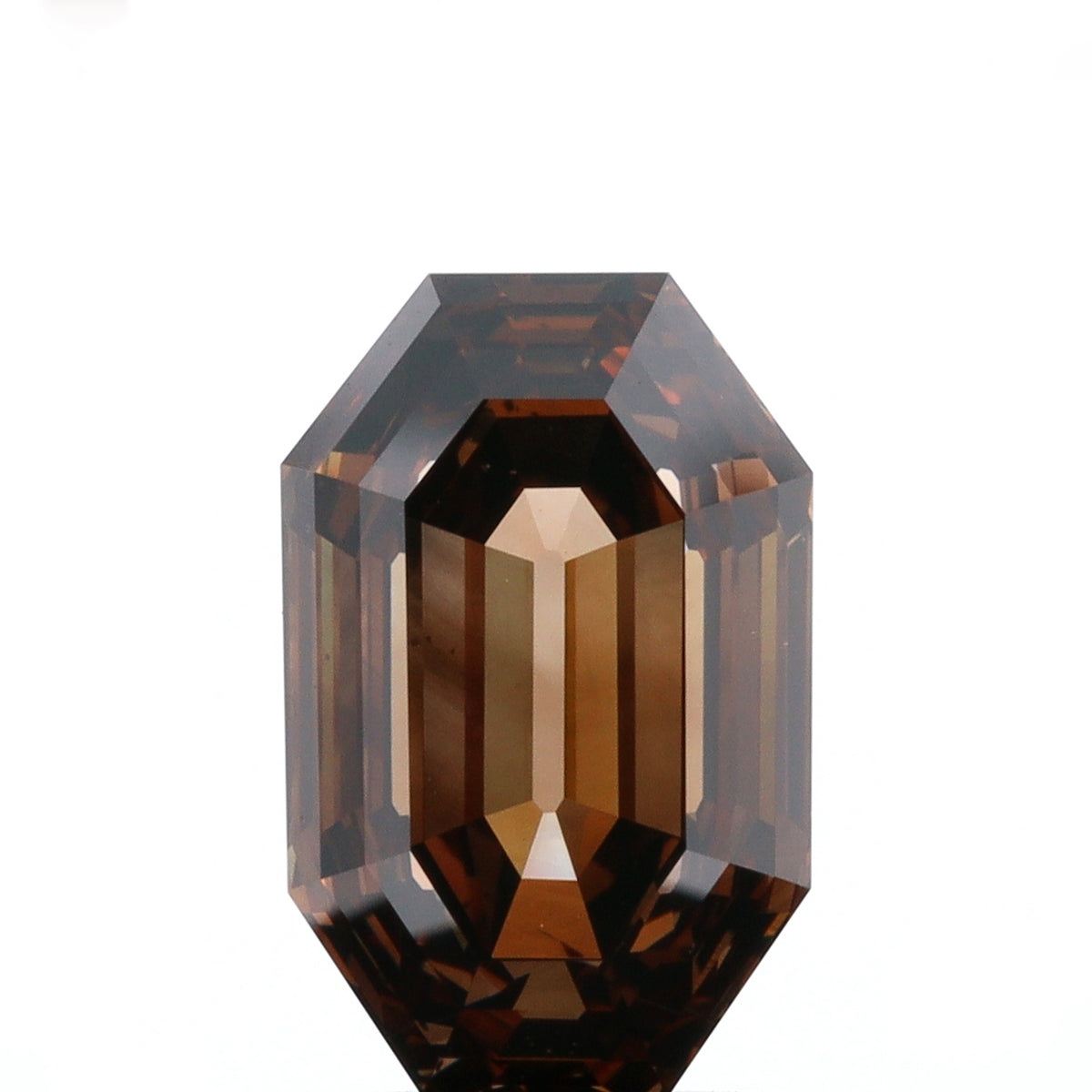 2.16ct | Cognac VS Octagonal Shape Step Cut Diamond - Modern Rustic Diamond