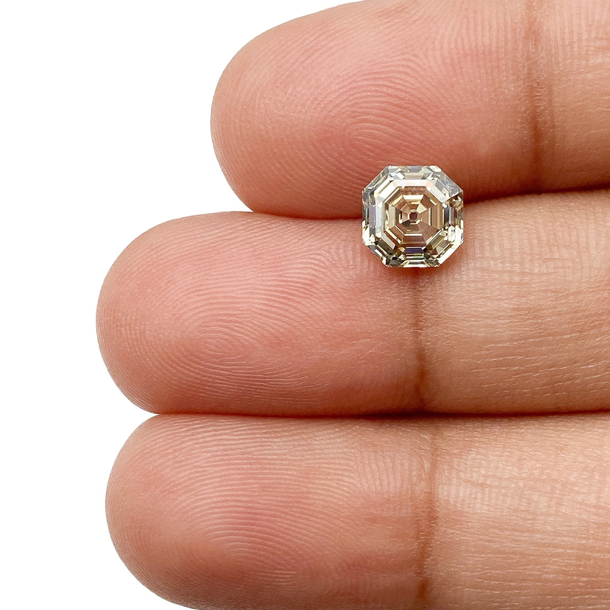 1.50ct | Champagne VVS Octagonal Shape Step Cut Diamond-Modern Rustic Diamond