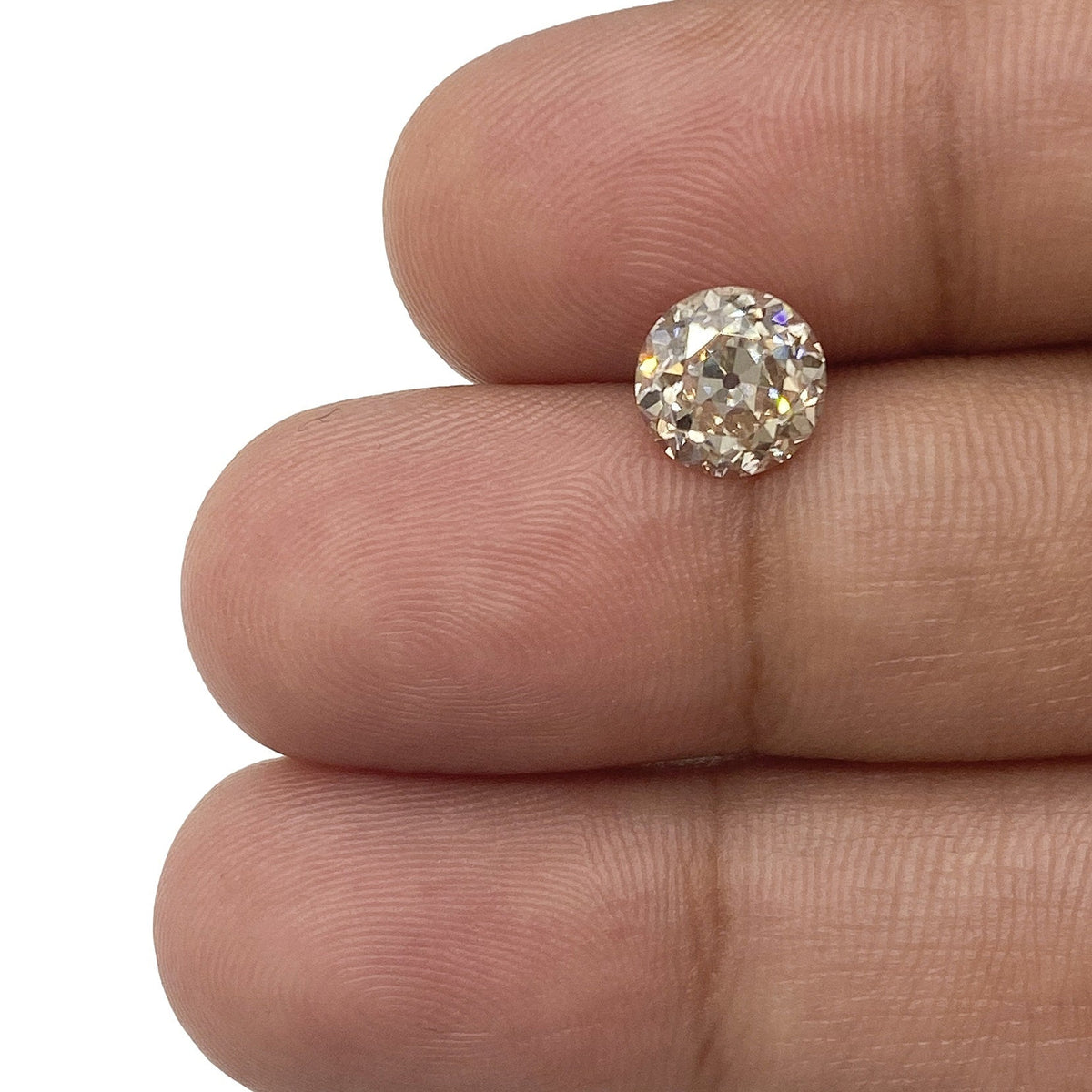 1.51ct | Light Brown VS-SI Round Shape Old European Cut Diamond-Modern Rustic Diamond