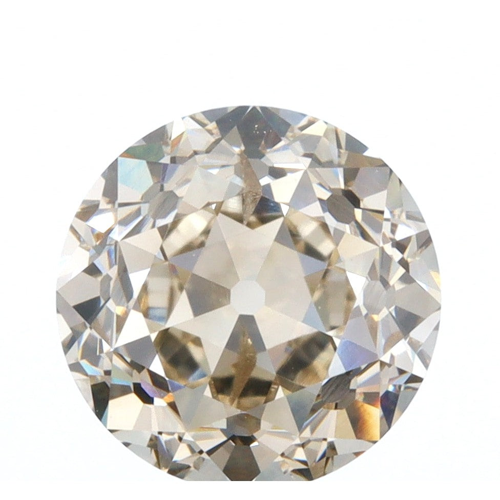 1.51ct | Light Brown VS-SI Round Shape Old European Cut Diamond-Modern Rustic Diamond